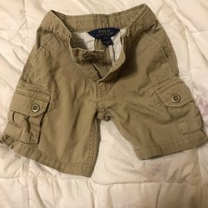 Khaki polo shorts
